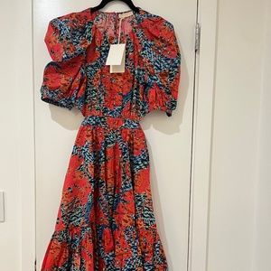 Ulla Johnson Claire Dress in Flamingo